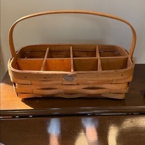 Peterboro Tan Woven Basket with Handle
